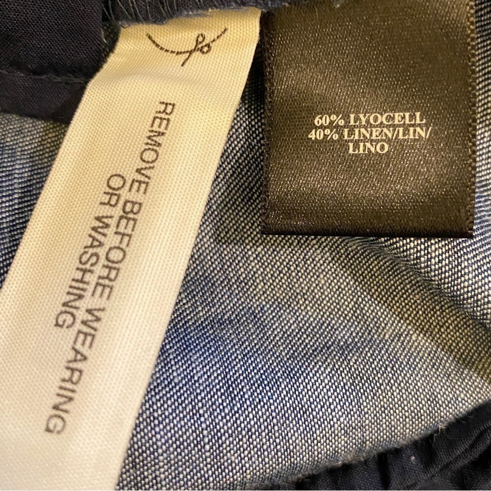 Ann Taylor Size 4 Lyocell / Linen Blend Pants Chambray Blue Womens Mid Rise - Picture 11 of 15